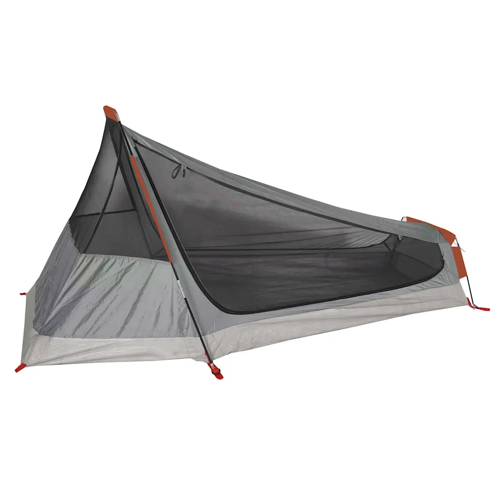 Tenda Campeggio Tunnel 1 Persona Grigia Arancione Impermeabile 94610