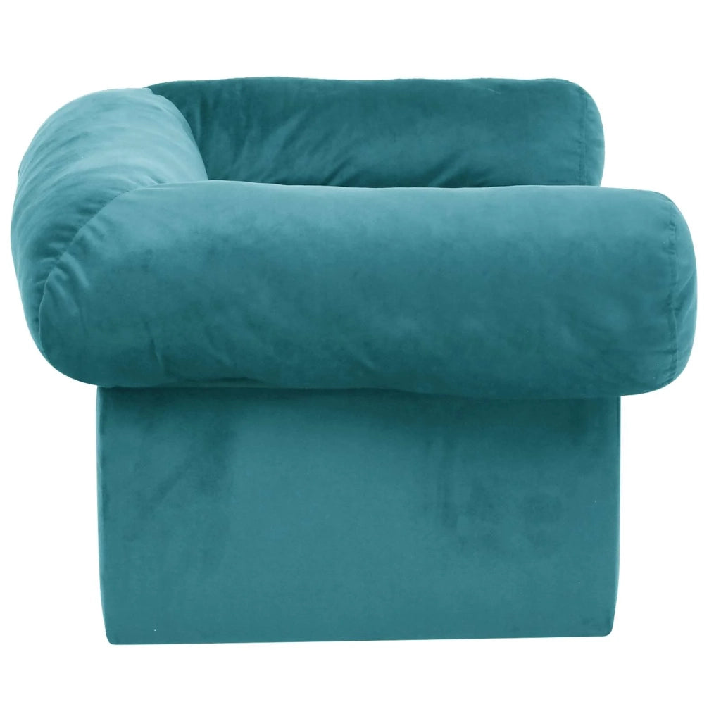 vidaXL Divano per cani Turchese 75 x 50 x 38cm Peluche