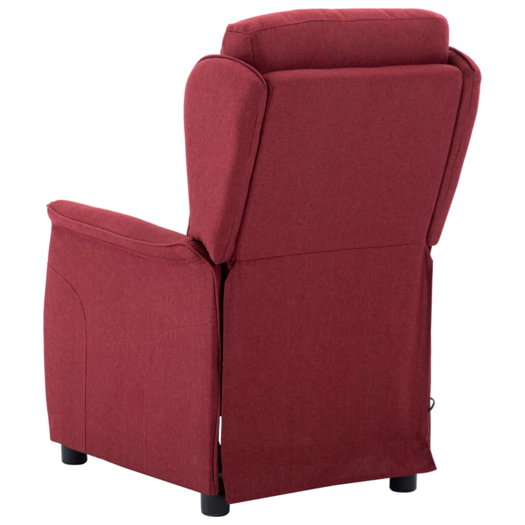 Poltrona Massaggiante Rosso Vino Tessuto
