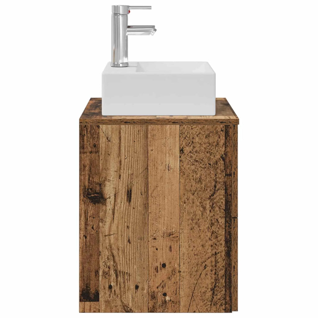 Mobile Lavabo da Parete Legno antico 49,5 x 41 x 62,5 cm