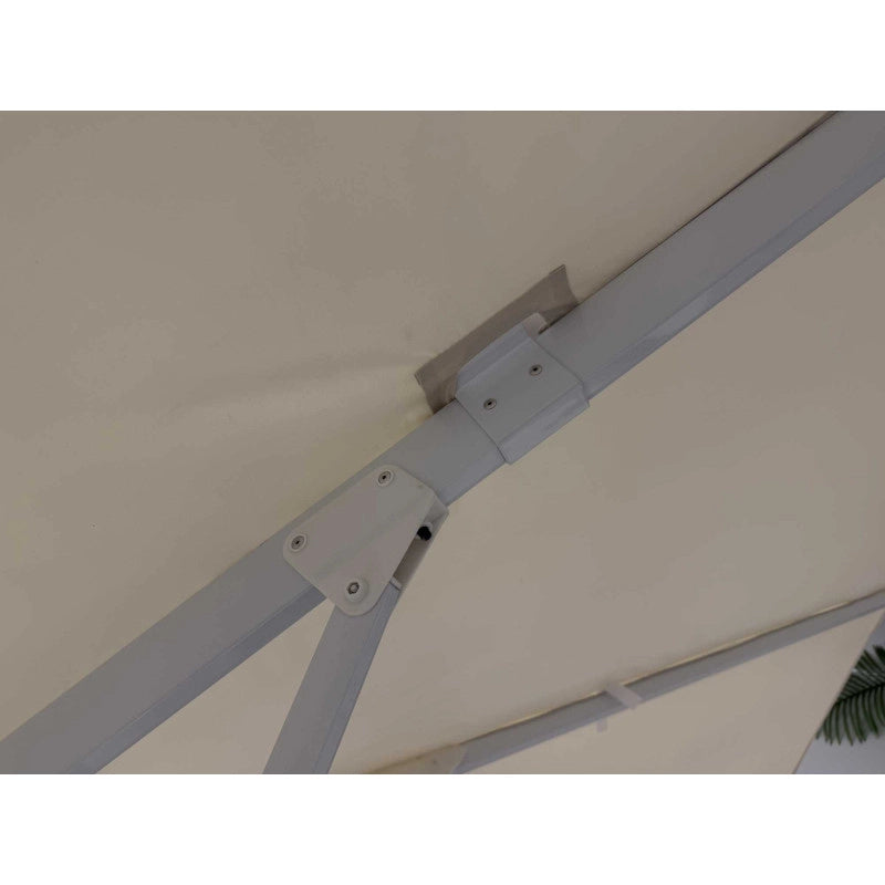 Ombrellone alluminio Montana 3x4h2,80m bianco palo laterale