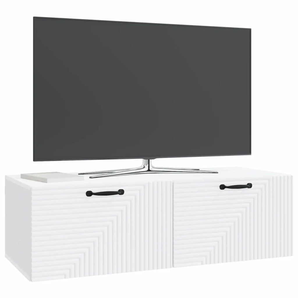 Mobile Porta TV da Muro Bianco 98 x 41 x 30 cm 898695