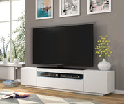 Mobile TV sospeso o a terra 200x42/36x37 Cm STAND AURA Bianco opaco