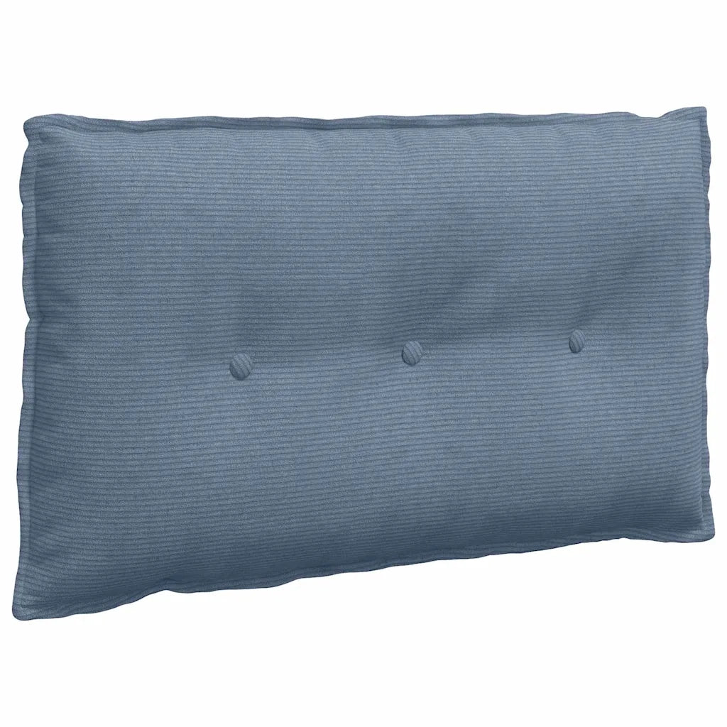 Cuscino per Schiena Blu 80 x 50 cm Tessuto in Cords 42014739