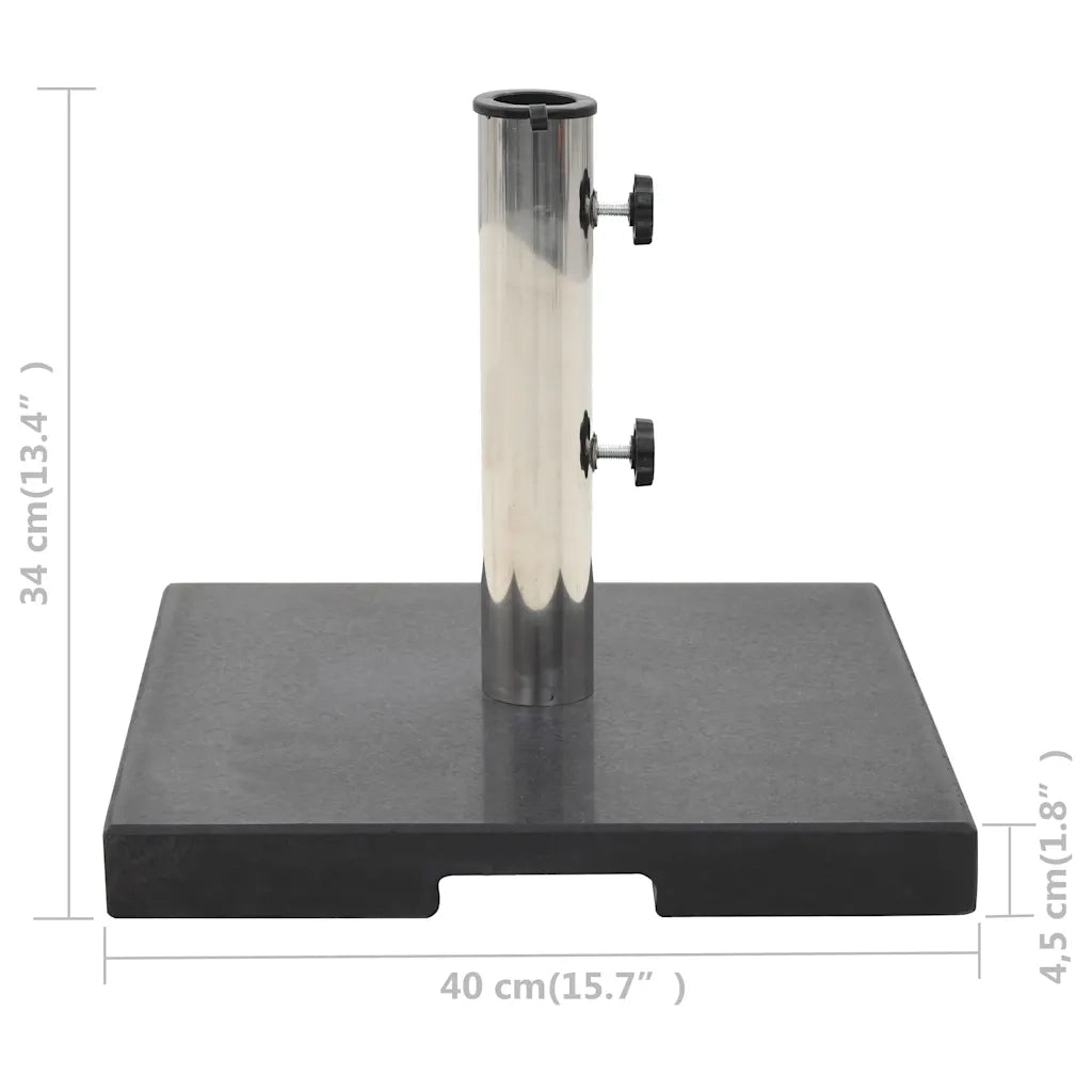 Base per Parasole in Granito 20 kg Quadrata Nera CFW2030717