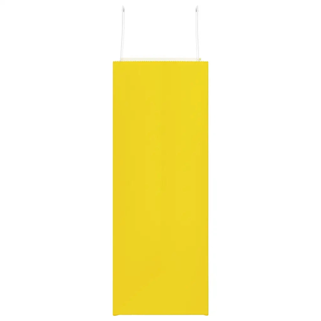 Sacchetti di Carta 50 pz con Manici Gialli 32x17x44 cm 4102000