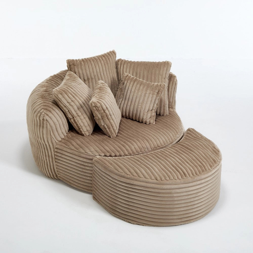 Divano letto ¨C Minimal ¨C tessuto imbottito con pouf