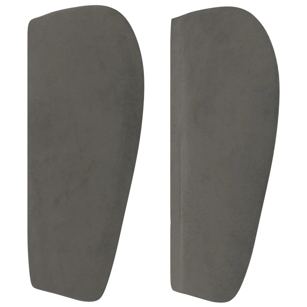 Testiera ad Orecchio Grigio Scuro 147x23x78/88 cm in Velluto 3117193