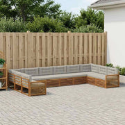Set divani 10 pz Legno di Acacia Massello 3383899