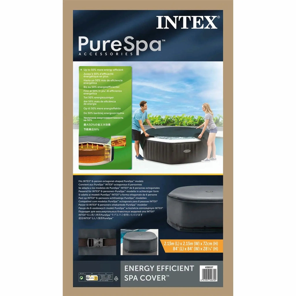 INTEX Copridoccia per Spa Grigio Scuro 180 x 180 cm PVC 42035643