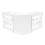 Set Banconi Bianco Helios LED K900 CM60 con Serratura e Vetrina Espositiva