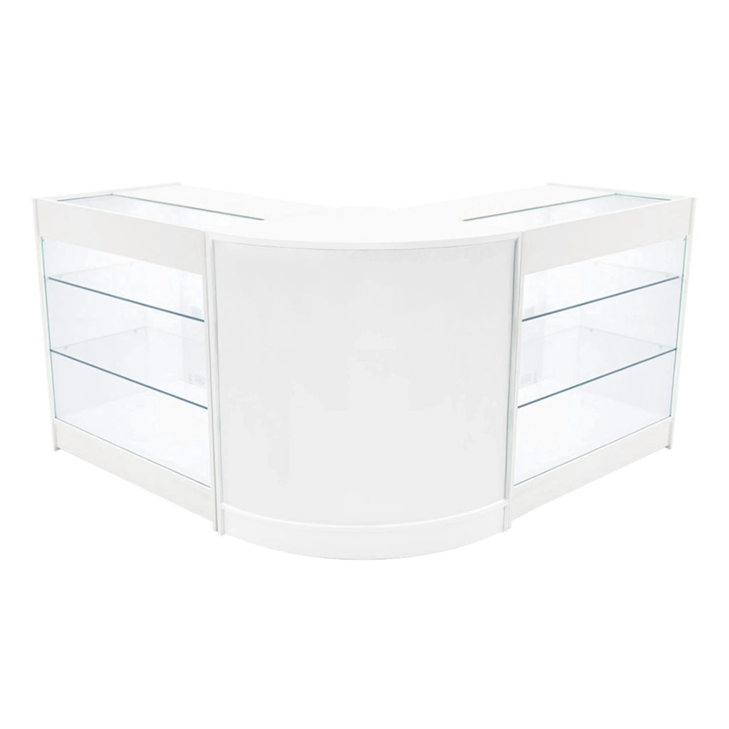 Set Banconi Bianco Helios LED K900 CM60 con Serratura e Vetrina Espositiva