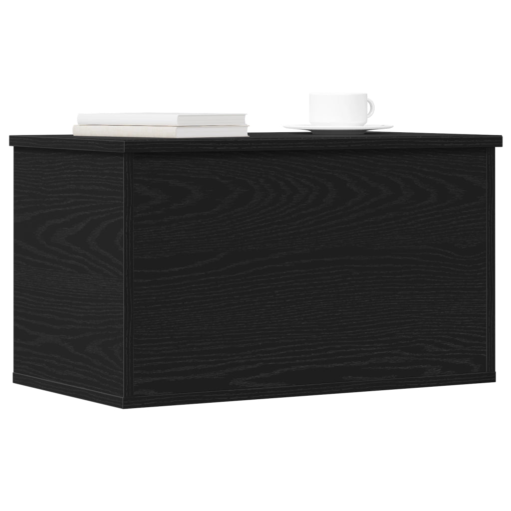 Scatola di stoccaggio  con coperchio in quercia nera 60x35x35 cm in legno ingegnerizzato
