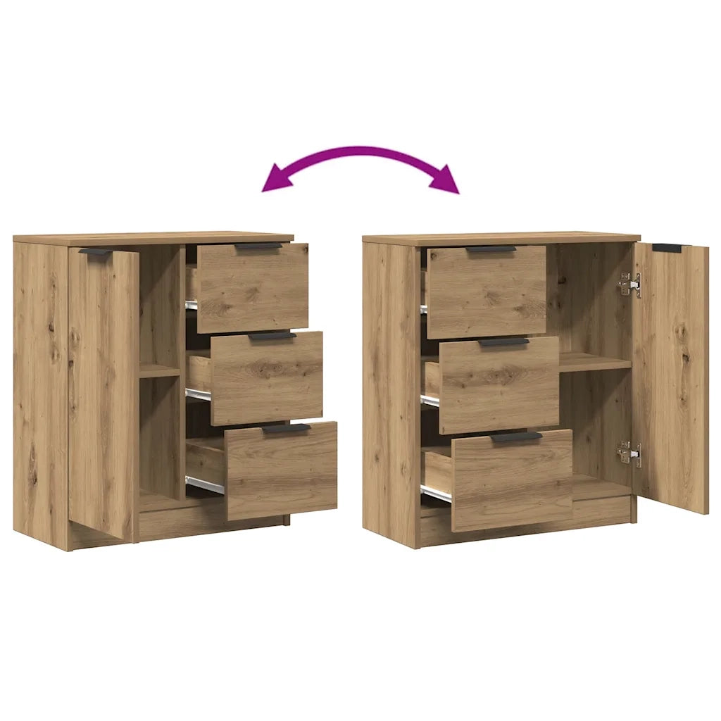 vidaXL Credenza Rovere Artigianale 60x30x70 cm in Legno Multistrato