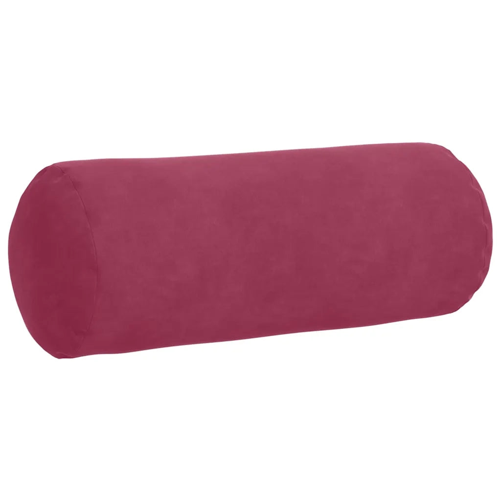 Cuscini a rullo 2 pz | Cuscini per sedie Rosso Vino ? 15 x 40 cm Tessuto in Cords