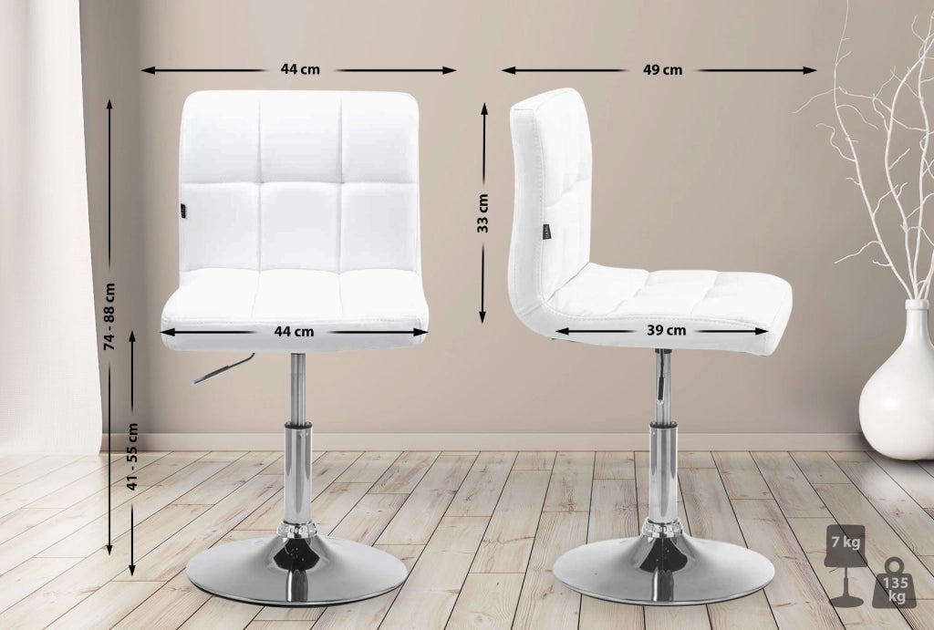 Sedia lounge Palma V2 in similpelle bianco