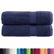 Asciugamani da doccia premium SOLUND 2 pezzi blu navy 70x140 cm 600 g/m2