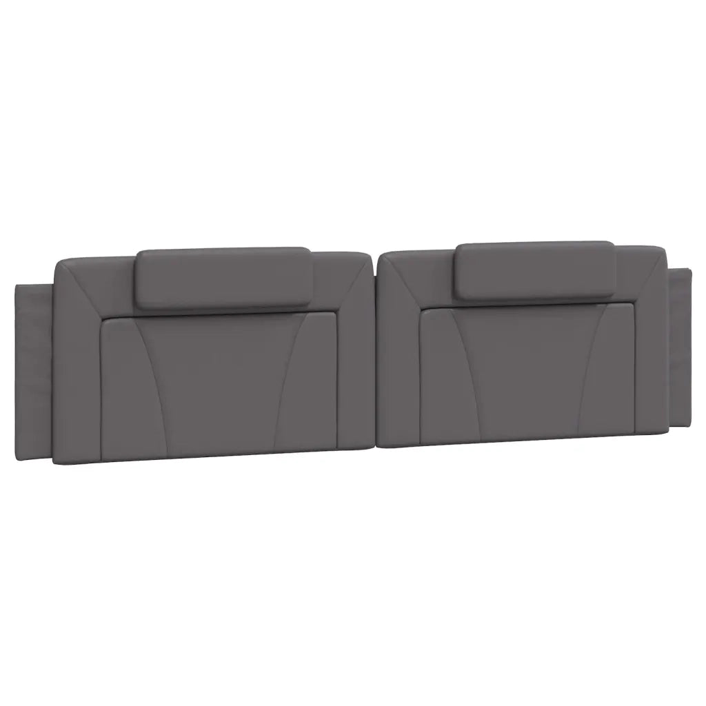 Letto Viana con Materasso Grigio 200x200 cm in Similpelle 3208820