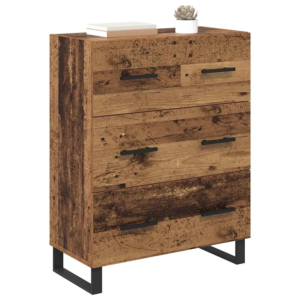 Credenza con Cassetto-Buffet-Armadio da cucina Legno vecchio 69,5 x 34 x 90 cm 576066