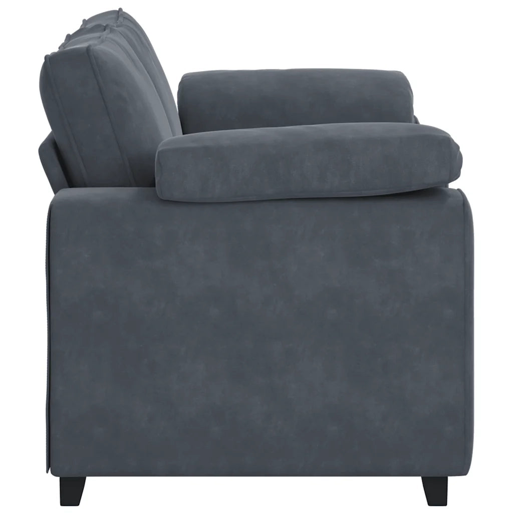 Divano Divanetto Grigio Scuro 120 cm in Velluto