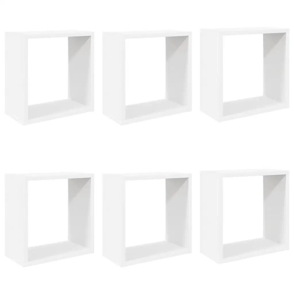Mensole Parete a Cubo 6 pz Bianche 30x15x30 cmcod mxl 104733