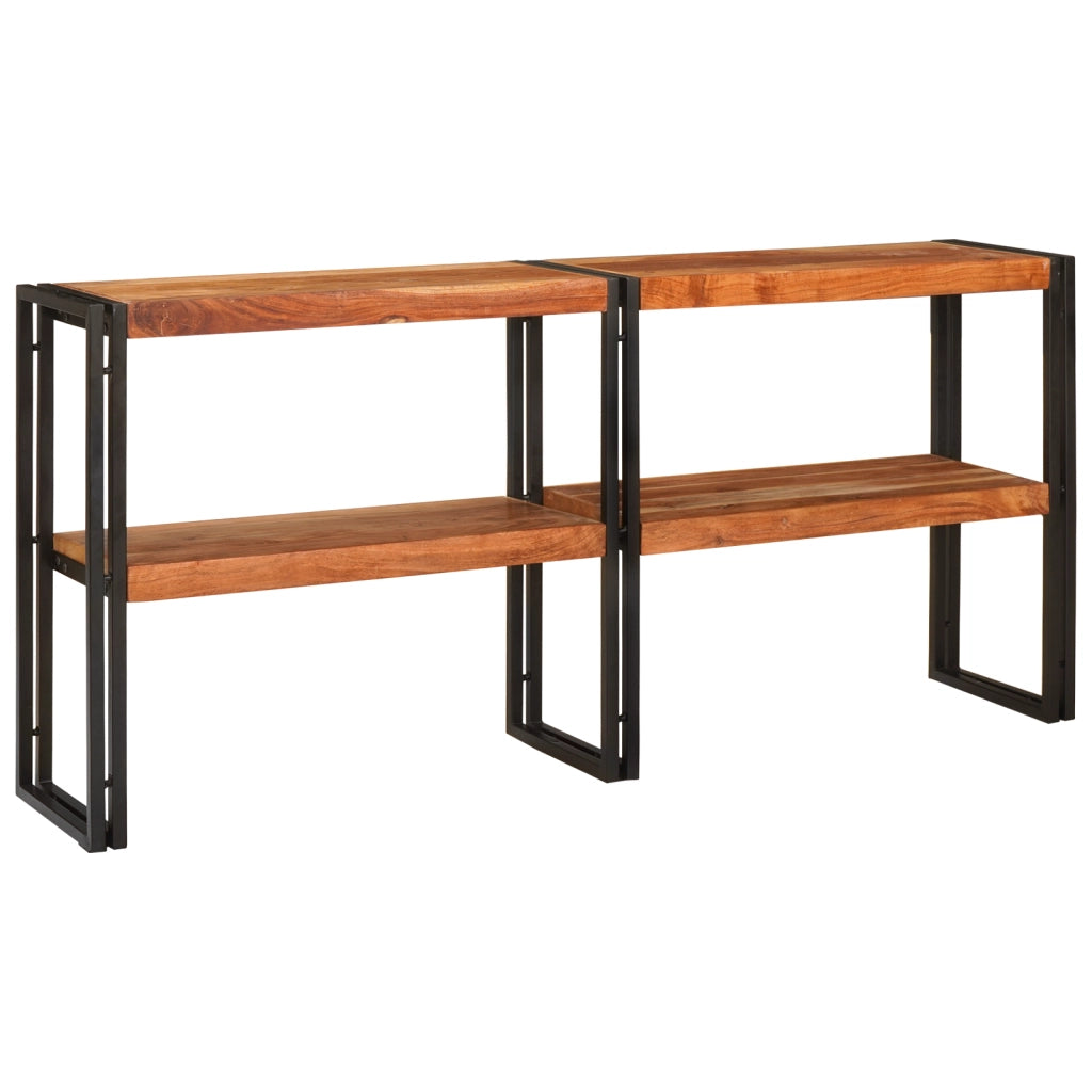Tavolo consolle 160x33x75 cm acacia grezza solida