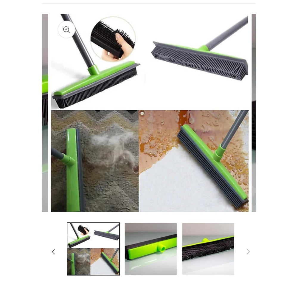 Trade Shop - Scopa In Silicone Cattura Polvere Peli Capelli Tappeti Antiurto Non Rovina Mobili Battiscopa -
