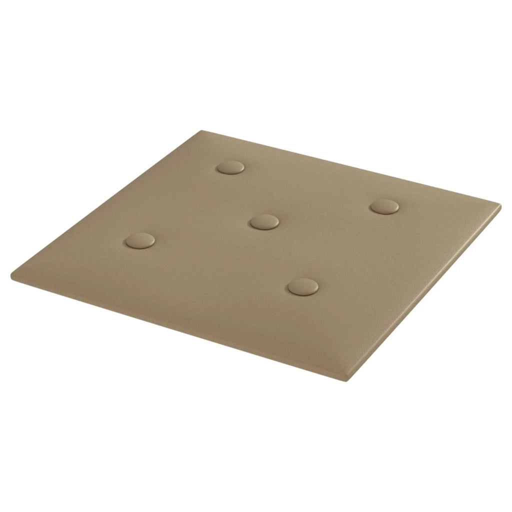 Testiera da Parete 12 pcs Cappuccino 30 x 30 cm Pelle Sintetica 42046704