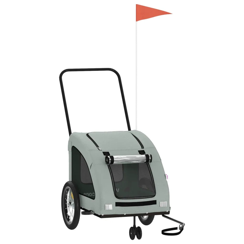 Rimorchio da Bici per Animali Grigio Oxford e Ferro CFW9300217