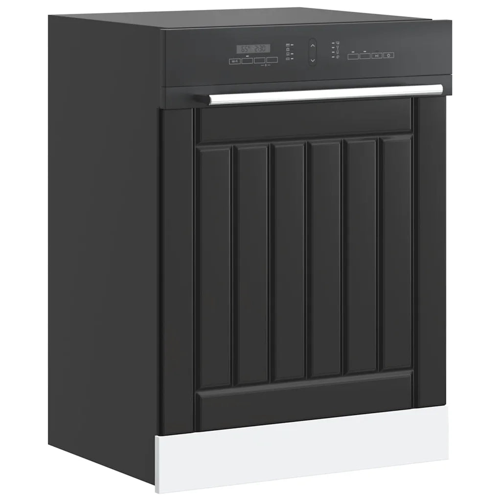Pannello Lavastoviglie Lucca Nero in Legno Multistrato 853898