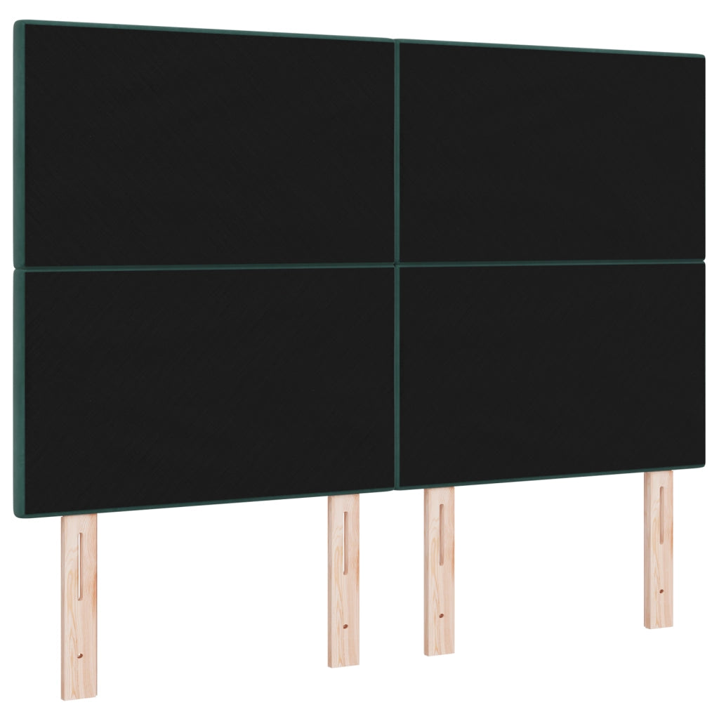 Testiera LED  Verde Scuro 80 cm in Velluto