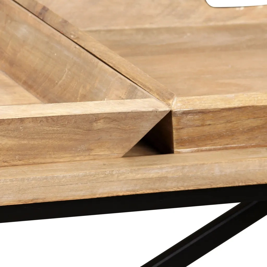 Tavolino Consolle in Legno Massello di Mango 130x40x80 cm 244897