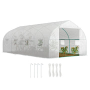 Serra da Giardino ¨C zephmum ¨C Acciaio e PP, Verde, 6x3x2m, 8 Finestre, Porta Avvolgibile