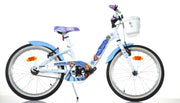 SCH SNOW QUEEN 20", bicicletta per bambini, adatta tra i 6 e i 10 anni, per altezza tra 120 e 155 cm, con cestino, campa