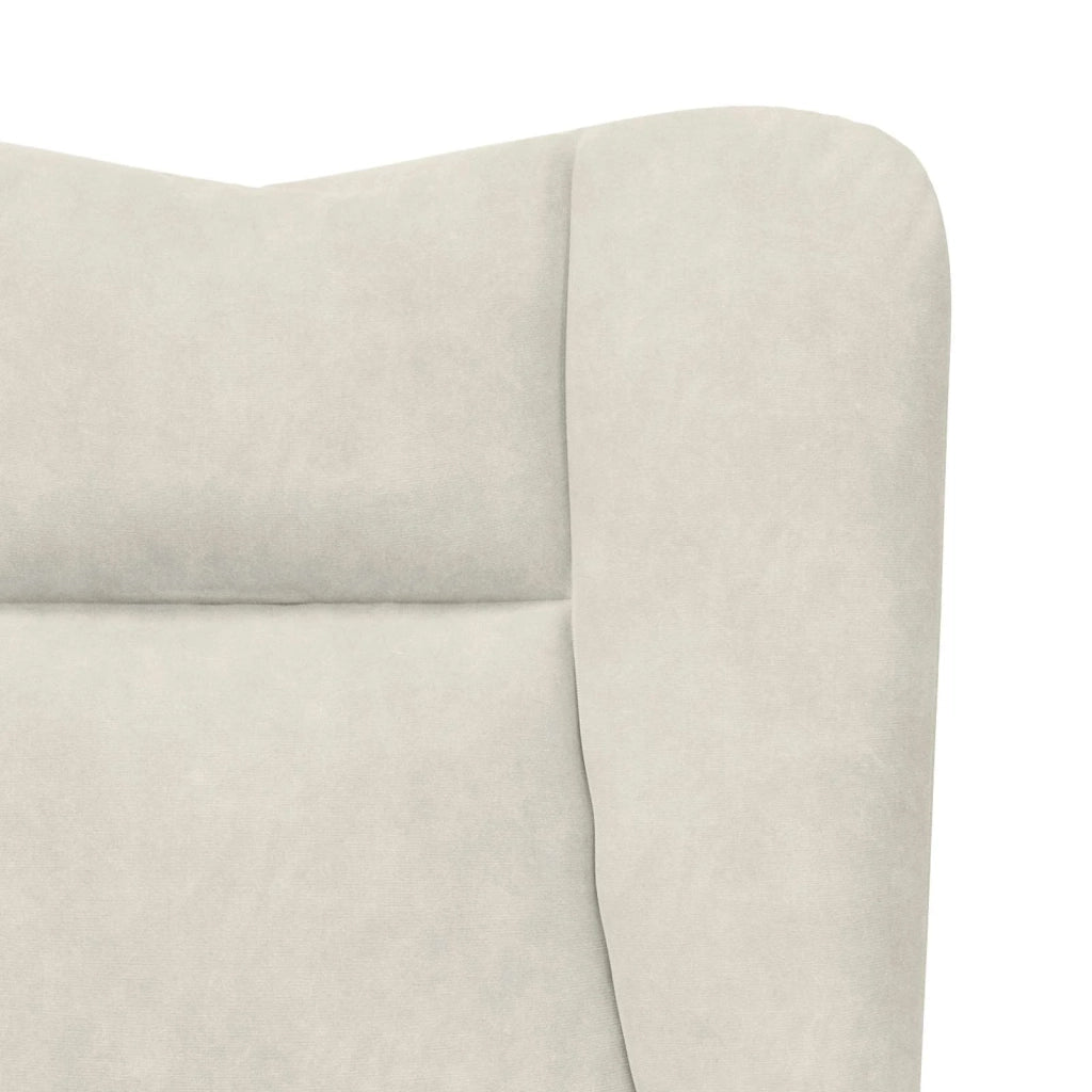Poltrona-Poltroncina-Divano Sedia Crema 63 x 67 x 94 cm Velluto 414691