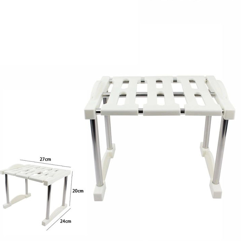 Trade Shop - Mensola Sovrapponibile Salvaspazio Impilabile Organizer Cucina Armadio Mobili -