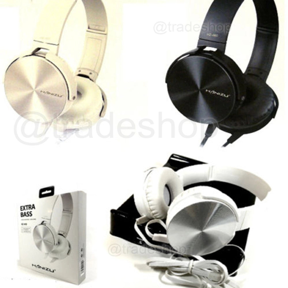 Trade Shop - Cuffie Stereo Studio Smartphone Tablet Ipod Pc Sport Extra Bassi Hz450 Hanizu -