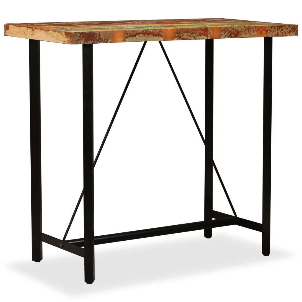 Tavolino da Bar in Legno Massello di Recupero 120x60x107 cm 245440