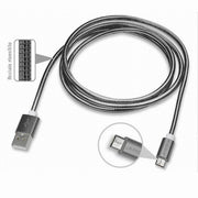 Trade Shop - Cavo Usb Steel Edition X Smartphone 5 Pin 5volt - 2100ma 1,0 Mt Maxtech F-s013 -