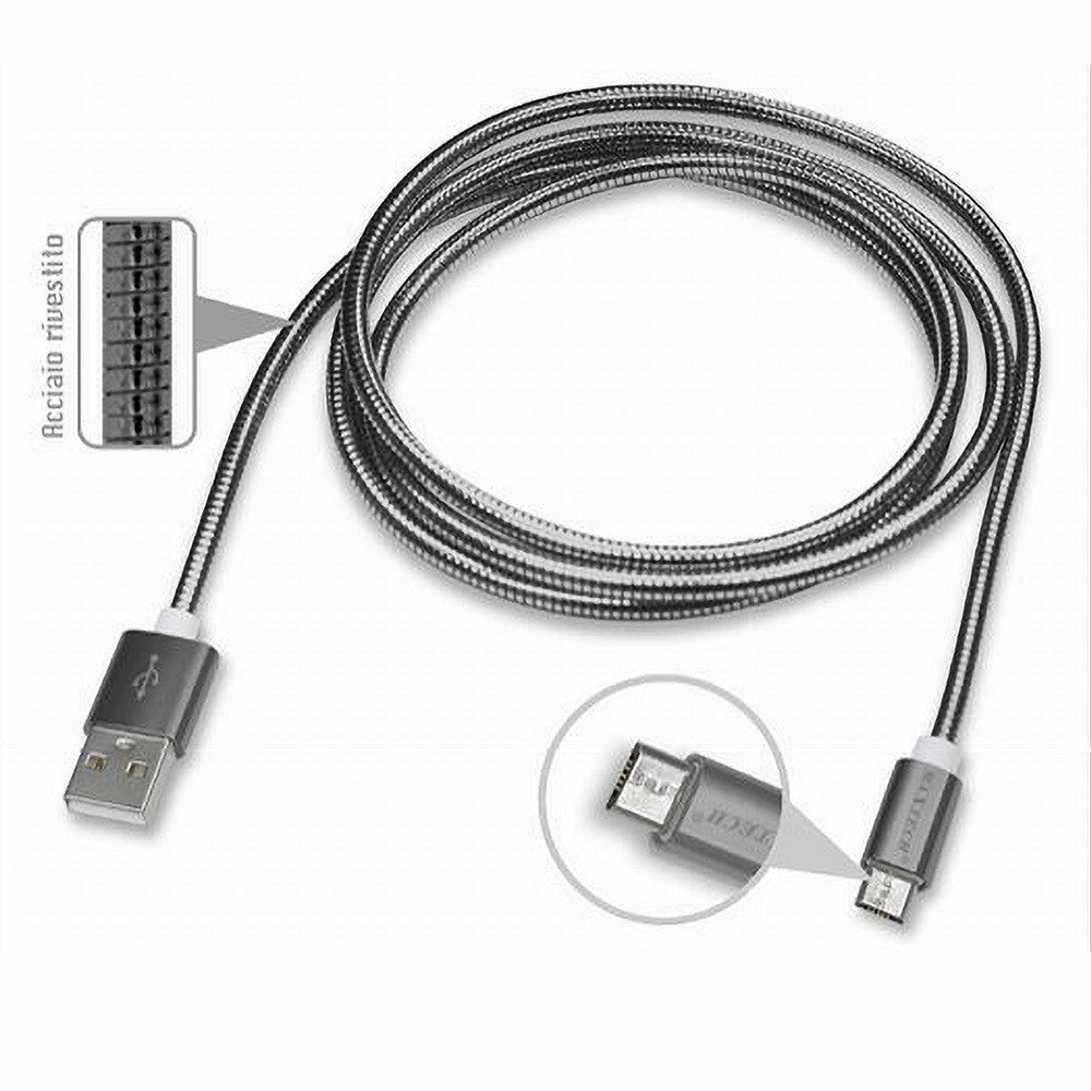 Trade Shop - Cavo Usb Steel Edition X Smartphone 5 Pin 5volt - 2100ma 1,0 Mt Maxtech F-s013 -