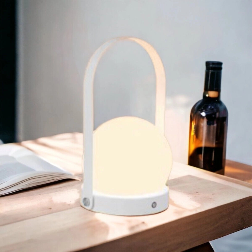 Lampada da tavolo a led moderna minimal nordica abatjour ricaricabile usb per casa bar ristorante cambia 3 luci con touch dimmerabile