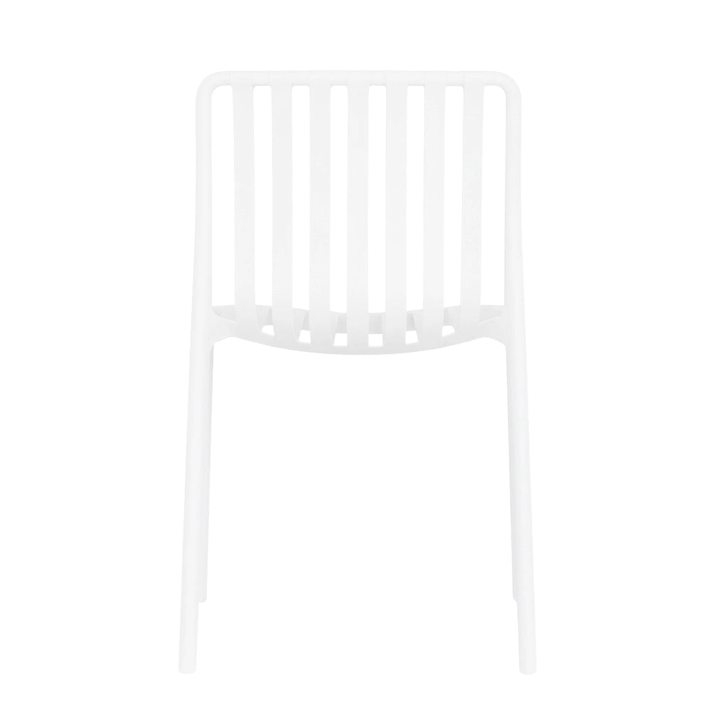 Sedia da esterno Iside in plastica resistente, modello comfort premium bianca