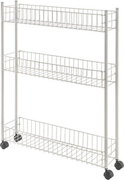 Carrello Multifunzione 3 Livelli Metallo Bianco 16 x 60 x 72 cm - Robusto e Pratico
