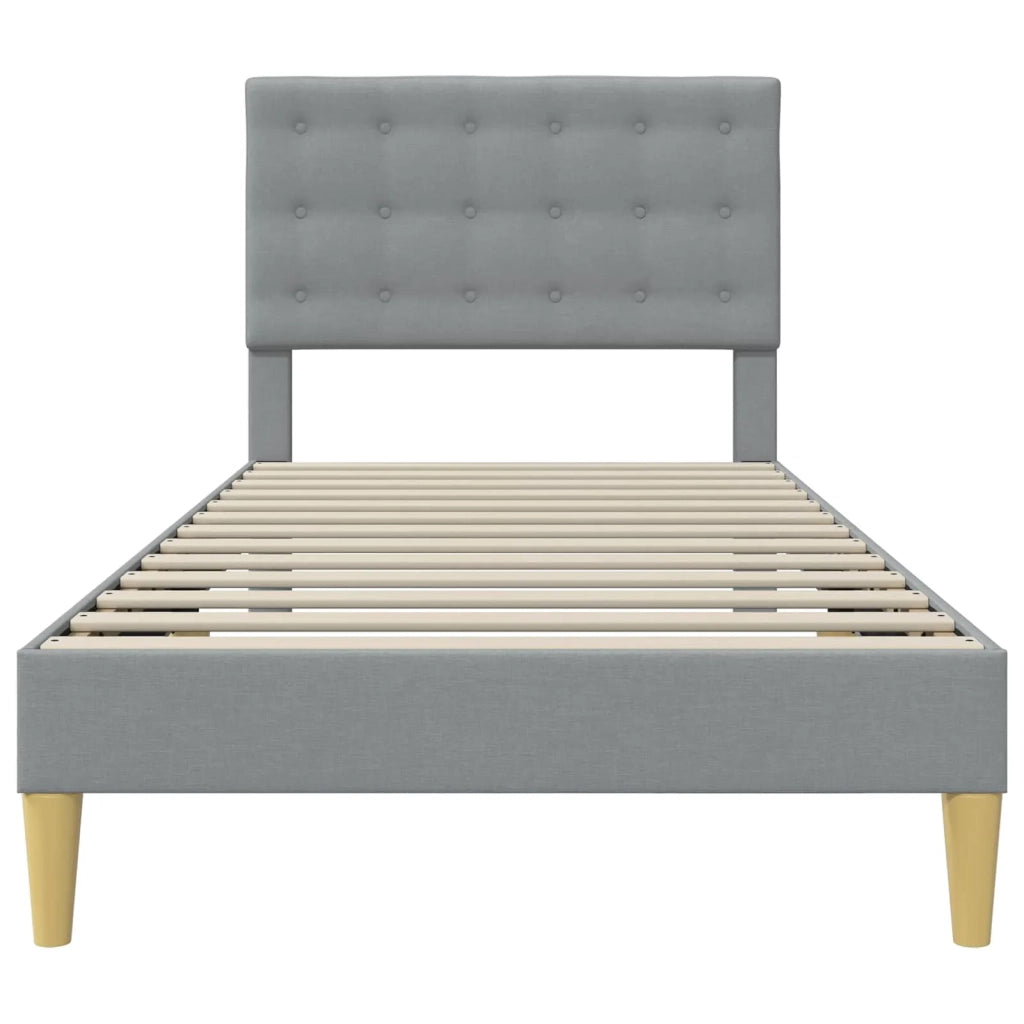 Struttura del letto Grigio Chiaro 90 x 200 cm Tessuto 42027767