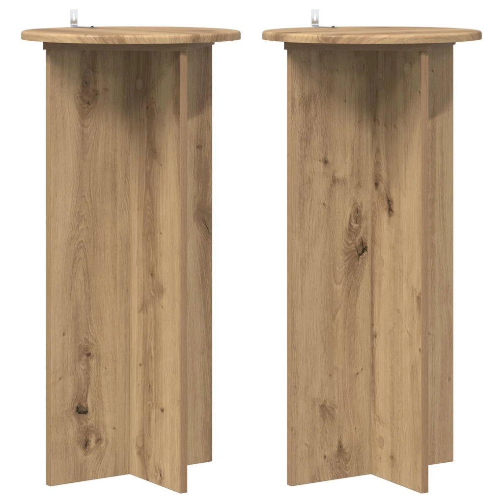 Supporto per piante 2 pcs Rovere Artigianale 40 x 40 x 80 cm