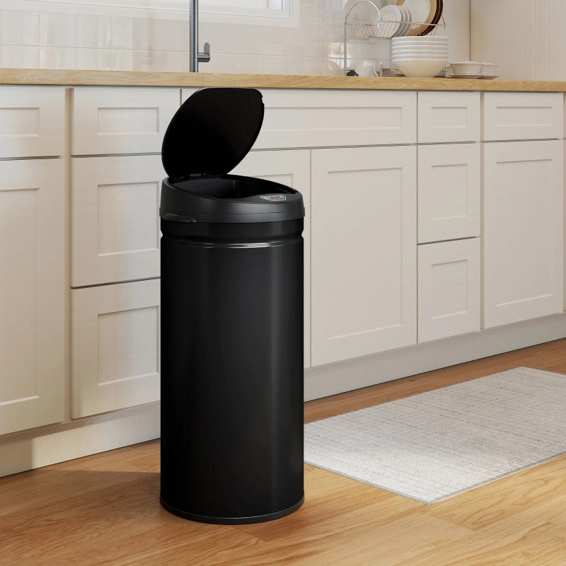 CESTINO PORTARIFIUTI SENSOR 42 L ACCIAIO INOX NERO