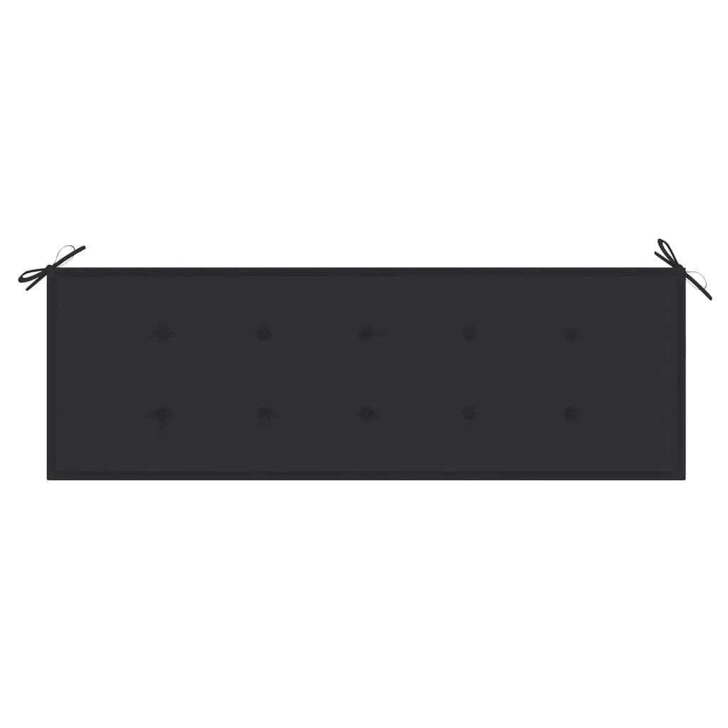 Panca da giardino mobili da esterno per patio panca da terrazza impilabile e cuscino 159 x 57,5 ​​x 90 cm legno massello di teak 02_0011699