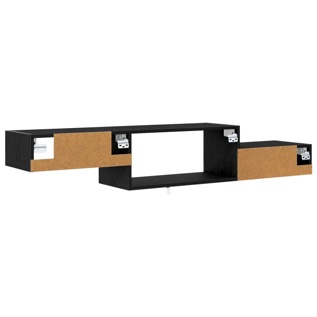 Mobile TV da Parete A parete Rovere Nero 150 x 28 x 26 cm