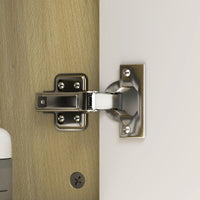 Specchio da Bagno 80x20x59 cm con Armadietto e Ripiani a Giorno Rivestimento in Melamina Color Legno