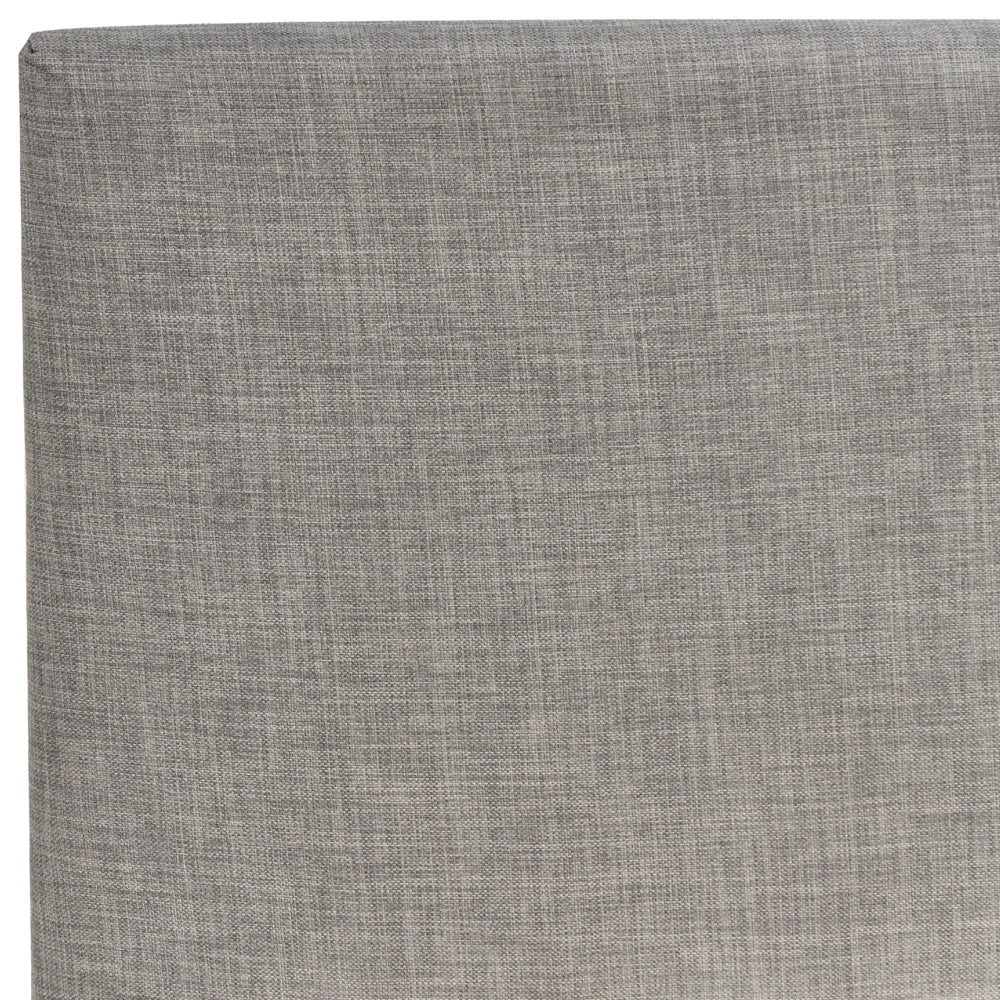 Letto matrimoniale in tessuto grigio chiaro con rete a doghe 140 x 200 cm stile contemporaneo